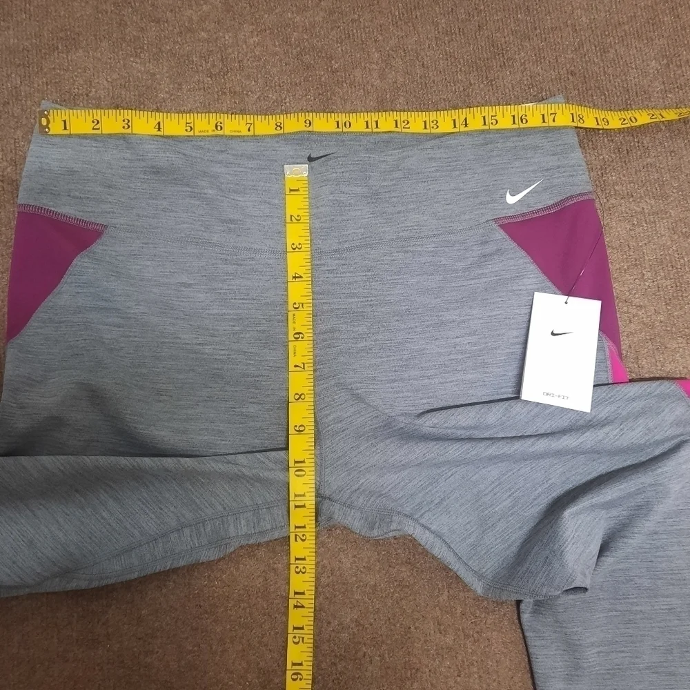 Nike One (Women's XXL) Women's Dri-Fit Gray/Pink Color Block Leggings New
